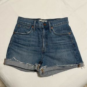 Madewell high rise denim shorts